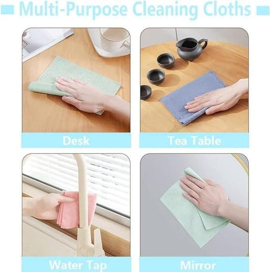 ✨ 20 - PC Microfiber Cleaning Cloth Set with Dispenser Box — Reusable, Ultra - Soft & Streak - Free - Gadget Villa