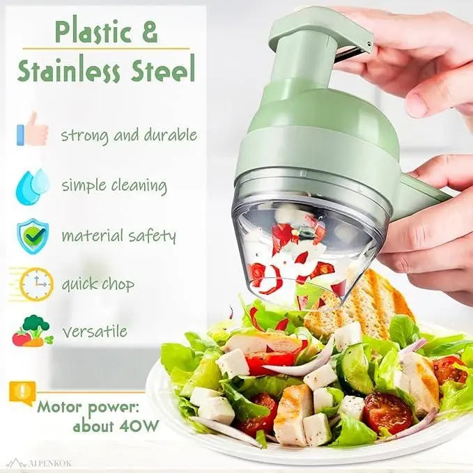 4 in 1 Portable Electric Vegetable Cutter Set - Gadget Villa