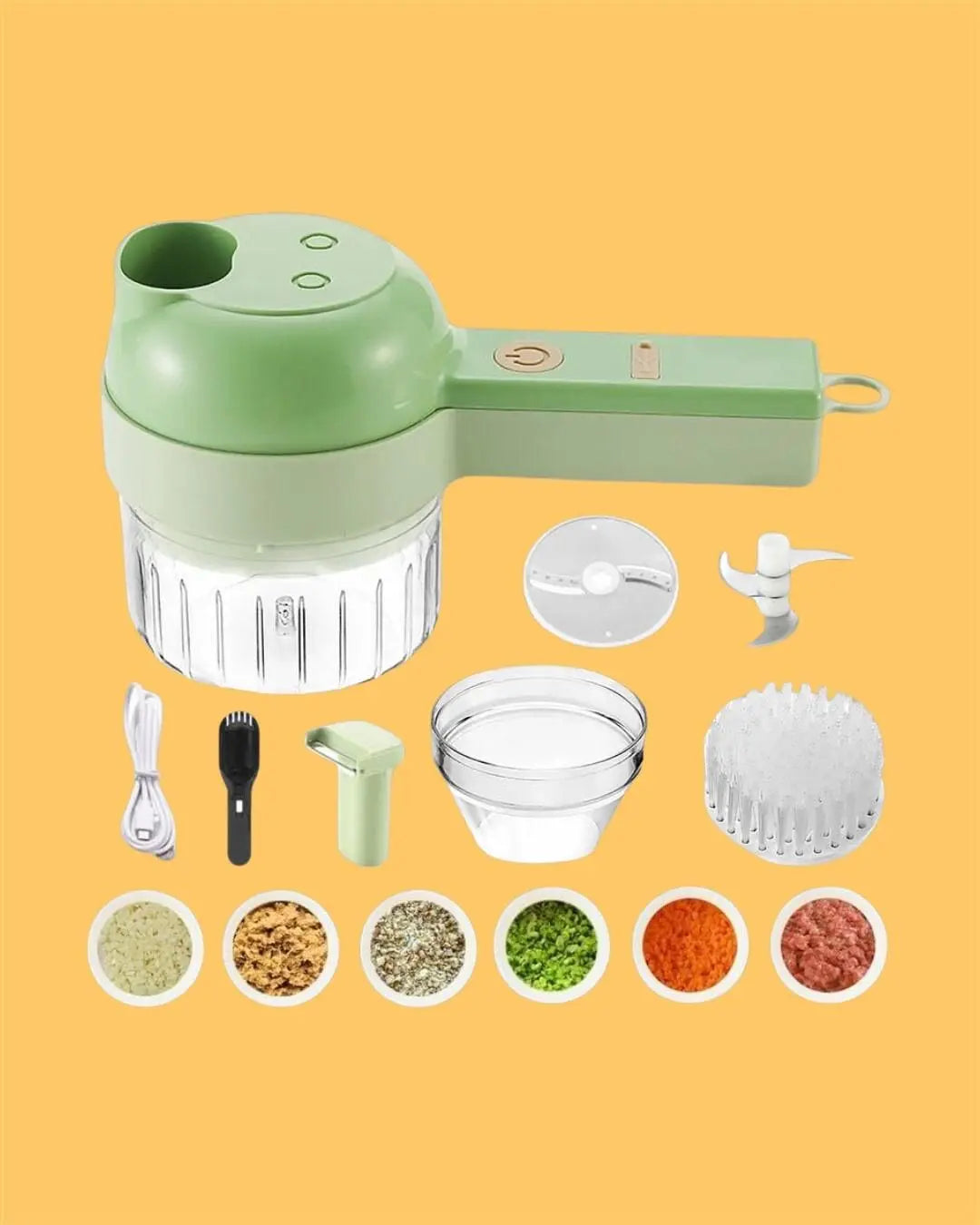 4 in 1 Portable Electric Vegetable Cutter Set - Gadget Villa