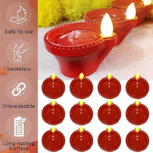 LED Water - Sensor Diyas – Pack of 6/12/18/36 Ambient Glow Lights 🪔💧 - Gadget Villa