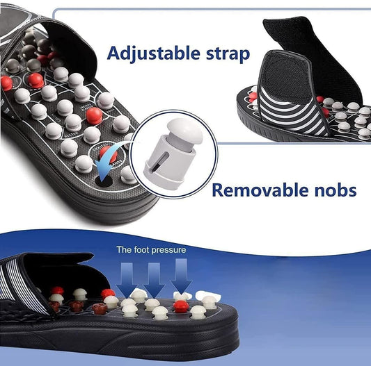 👣 Magnetic Acupressure Slippers | Relax, Relieve & Recharge ✨ - Gadget Villa