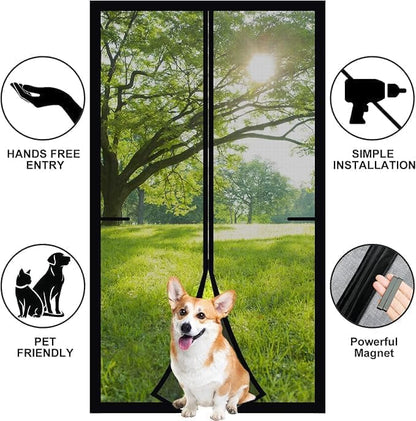 🦟🚪 Magnetic Mosquito Net Door – Auto-Close | Fresh Air, Zero Mosquitoes