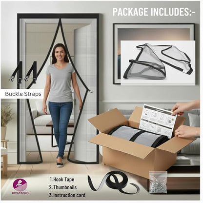 🦟🚪 Magnetic Mosquito Net Door – Auto-Close | Fresh Air, Zero Mosquitoes