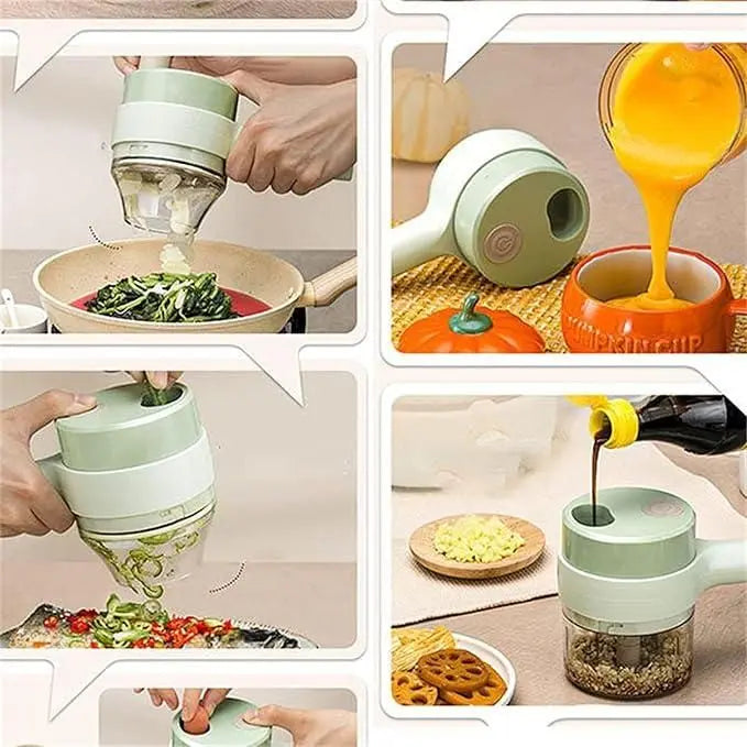 4 in 1 Portable Electric Vegetable Cutter Set - Gadget Villa