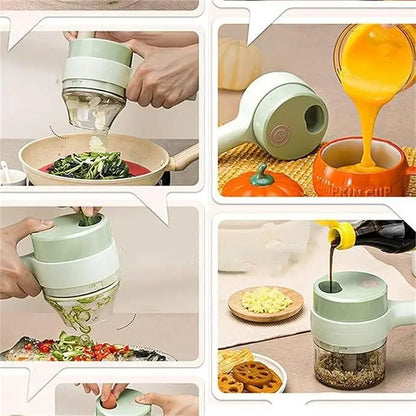 4 in 1 Portable Electric Vegetable Cutter Set - Gadget Villa