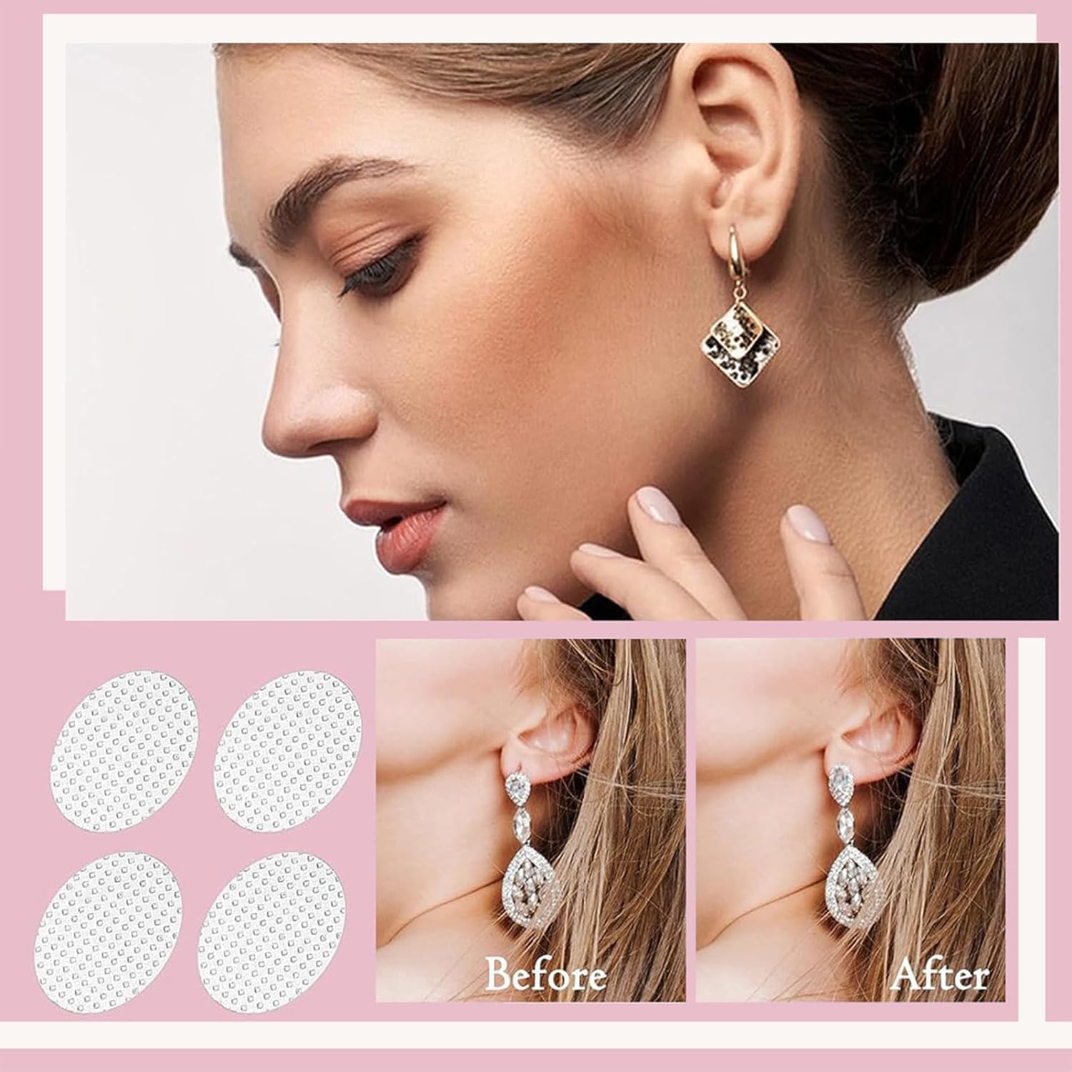 Invisible Earring Support Patches 💎✨ | No Pain, Perfect Lift
