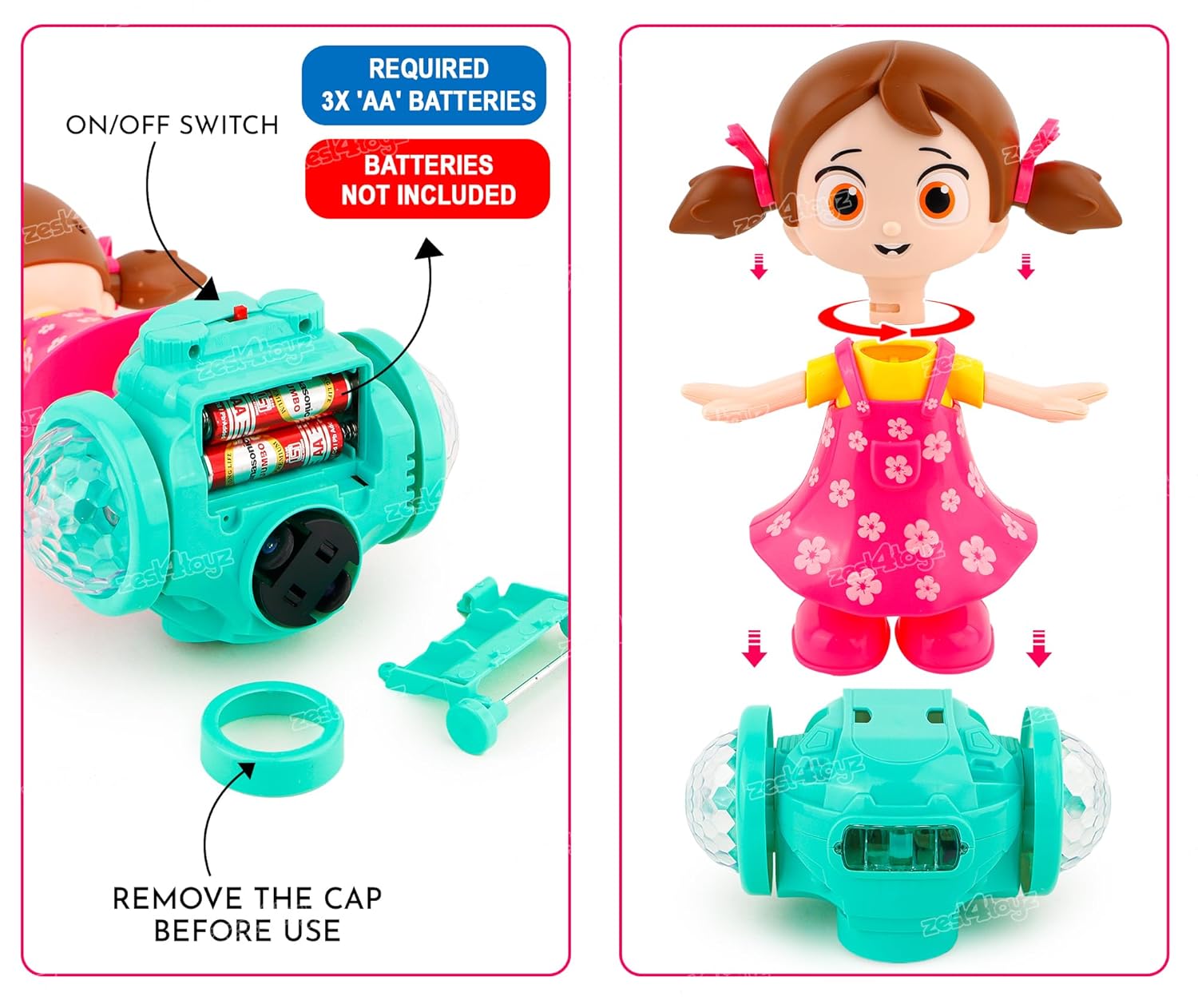 360° Rotating Musical Dancing Doll Toy 🎶💃