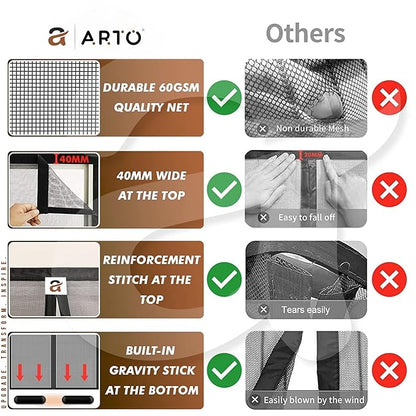 🦟🚪 Magnetic Mosquito Net Door – Auto-Close | Fresh Air, Zero Mosquitoes