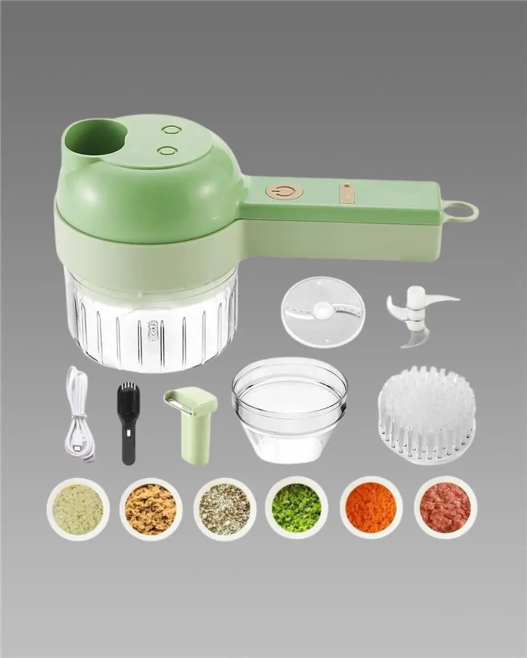 4 in 1 Portable Electric Vegetable Cutter Set - Gadget Villa
