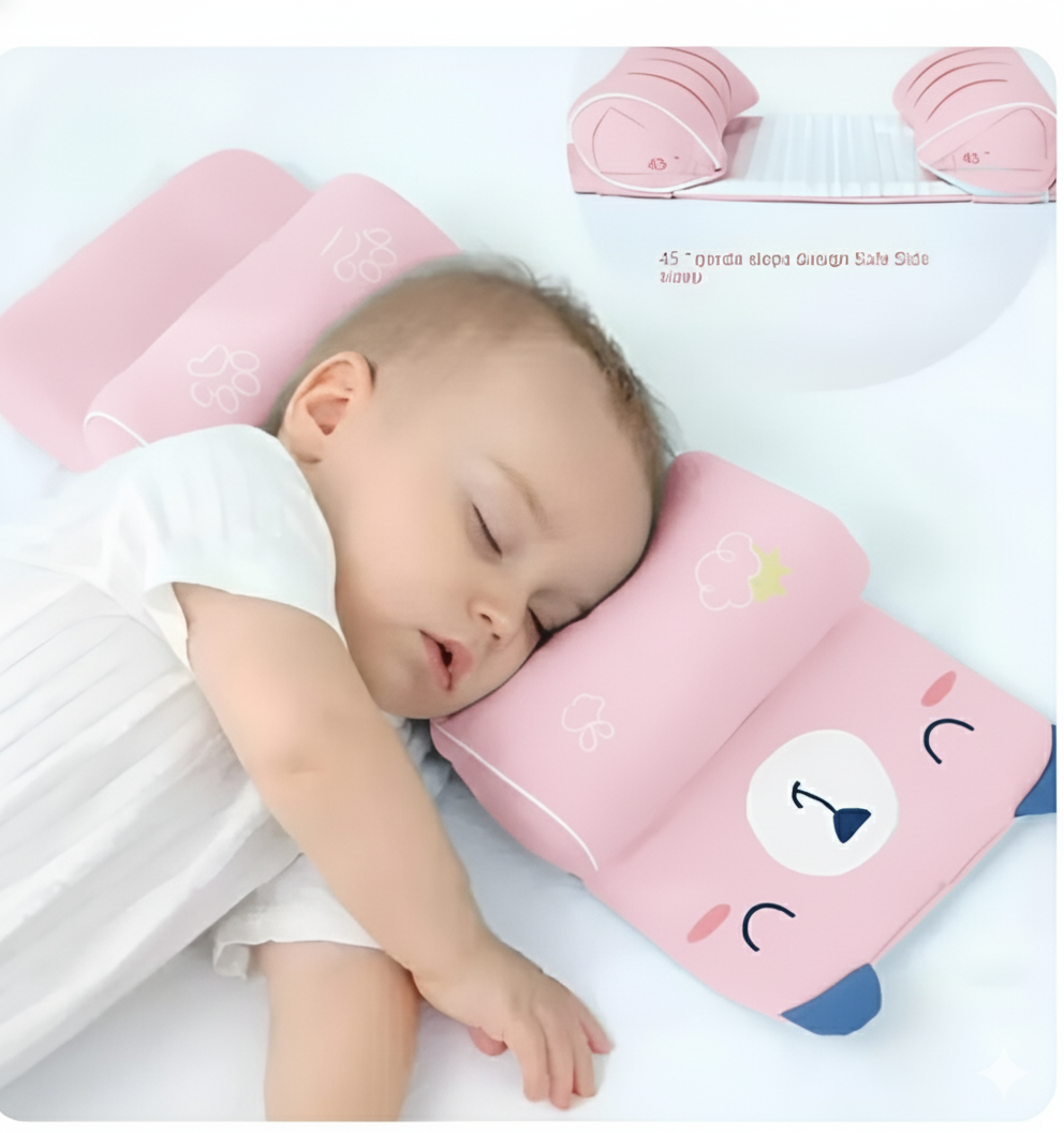 👶 Baby Head-Shaping Pillow + FREE Luxury Packing Bag (₹300 Value) 🎁