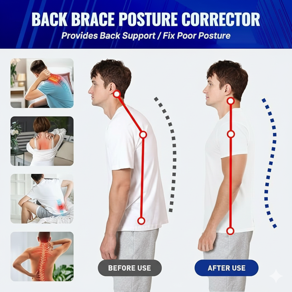 ✨ Smart Posture Corrector Back Support Belt ✨