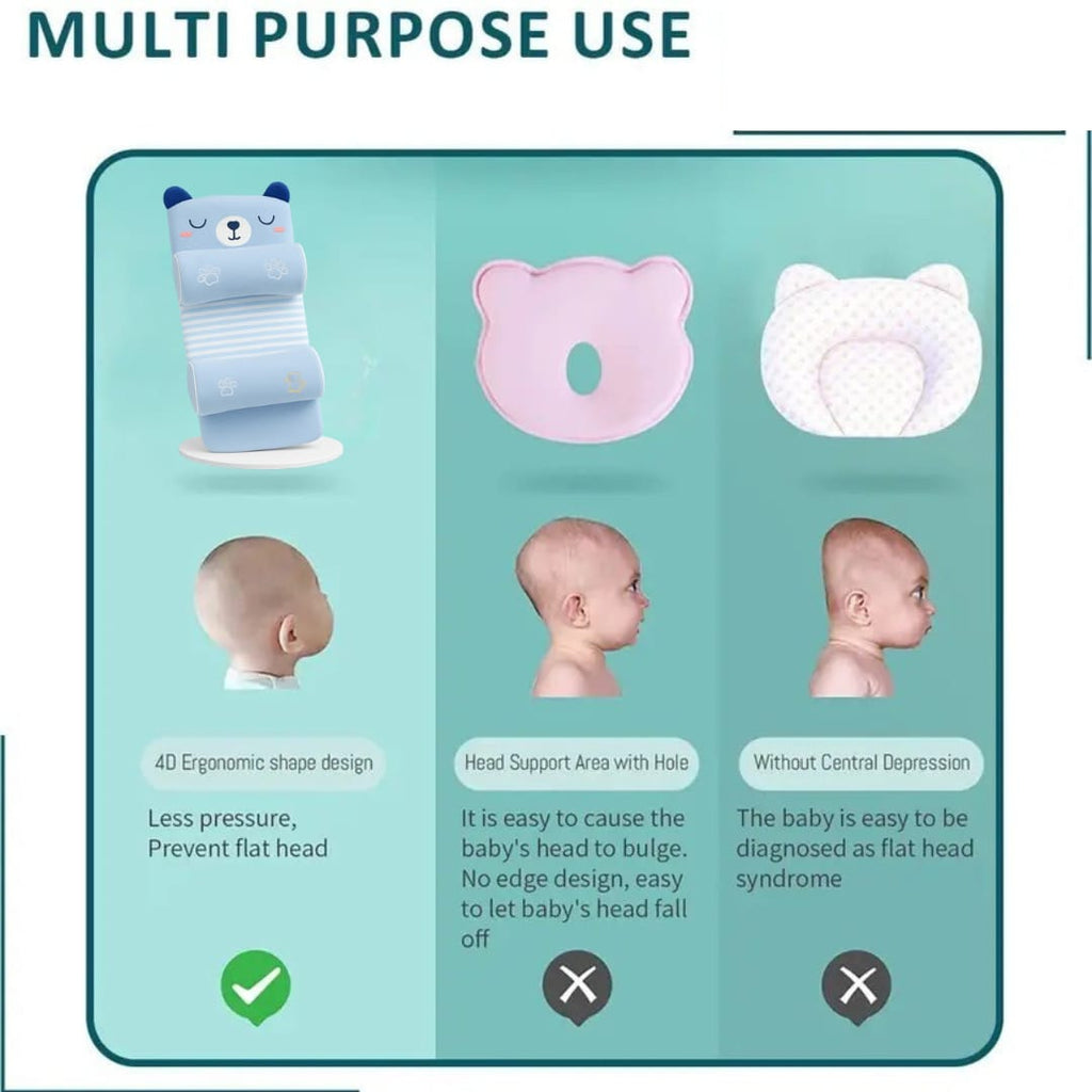 Premium Baby Head Shaping Pillow 👶✨ | Ultra Soft Comfort & Safe Support