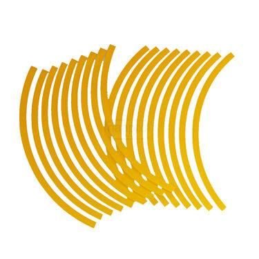 Car Bike Tyre & Body Reflective Stickers (18 stripes of Yellow Colour) - Gadget Villa