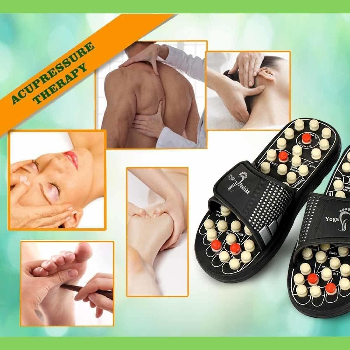 👣 Magnetic Acupressure Slippers | Relax, Relieve & Recharge ✨ - Gadget Villa