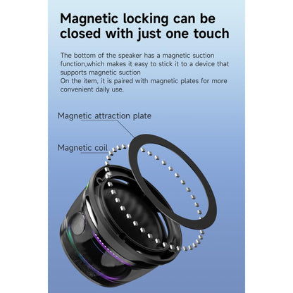 ✨ Magnetic Bluetooth Mini Speaker – Portable Wireless Sound Boost 🔊 | Strong Magnetic Grip & HD Audio 🎶 - Gadget Villa