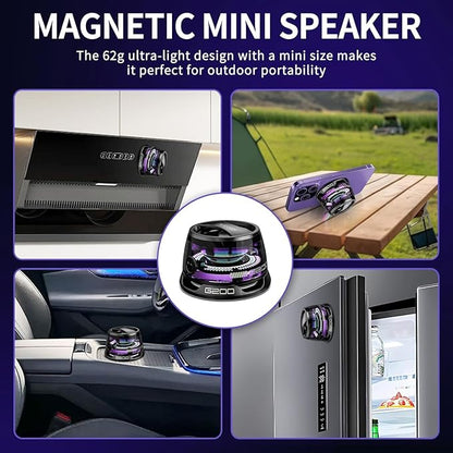 ✨ Magnetic Bluetooth Mini Speaker – Portable Wireless Sound Boost 🔊 | Strong Magnetic Grip & HD Audio 🎶 - Gadget Villa