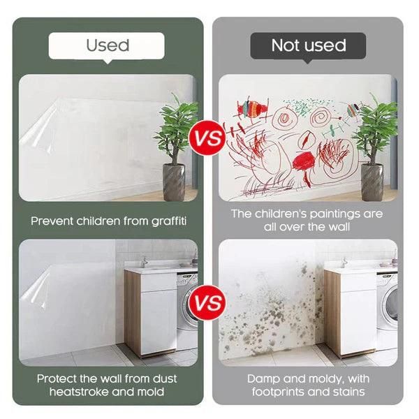 Self - Adhesive Transparent Electrostatic Wall Protection Film Buy 1 Get 1 Free - Gadget Villa