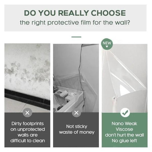 Self - Adhesive Transparent Electrostatic Wall Protection Film Buy 1 Get 1 Free - Gadget Villa