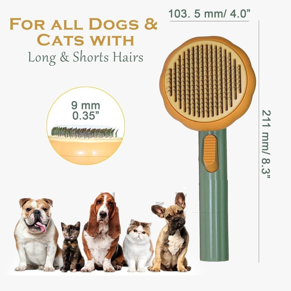 🐾 Self - Cleaning Dog & Cat Comb – Effortless Grooming, Less Shedding & More Bonding! 🐶🐱✨ - Gadget Villa