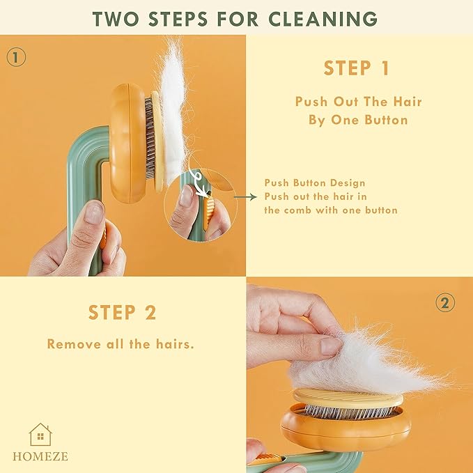 🐾 Self - Cleaning Dog & Cat Comb – Effortless Grooming, Less Shedding & More Bonding! 🐶🐱✨ - Gadget Villa