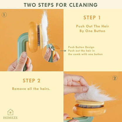 🐾 Self - Cleaning Dog & Cat Comb – Effortless Grooming, Less Shedding & More Bonding! 🐶🐱✨ - Gadget Villa