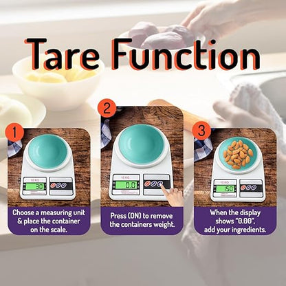 Smart Weigh Pro Digital LCD Weighing Scale 1g–10kg | For Kitchen, Shop & Grocery | Adaptor Included - Gadget Villa