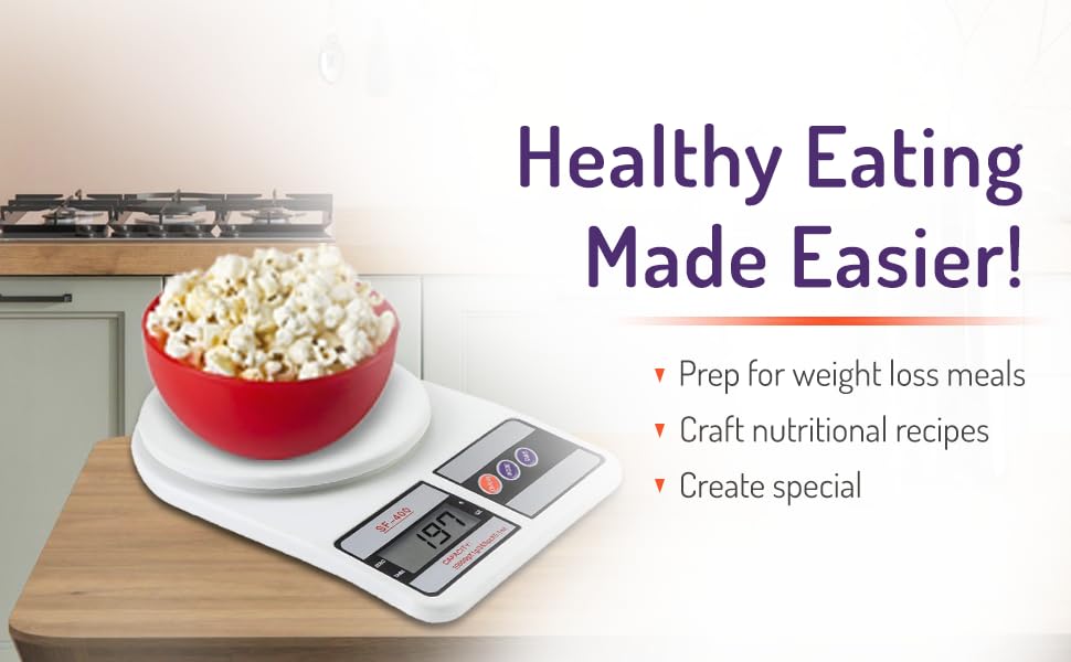 Smart Weigh Pro Digital LCD Weighing Scale 1g–10kg | For Kitchen, Shop & Grocery | Adaptor Included - Gadget Villa